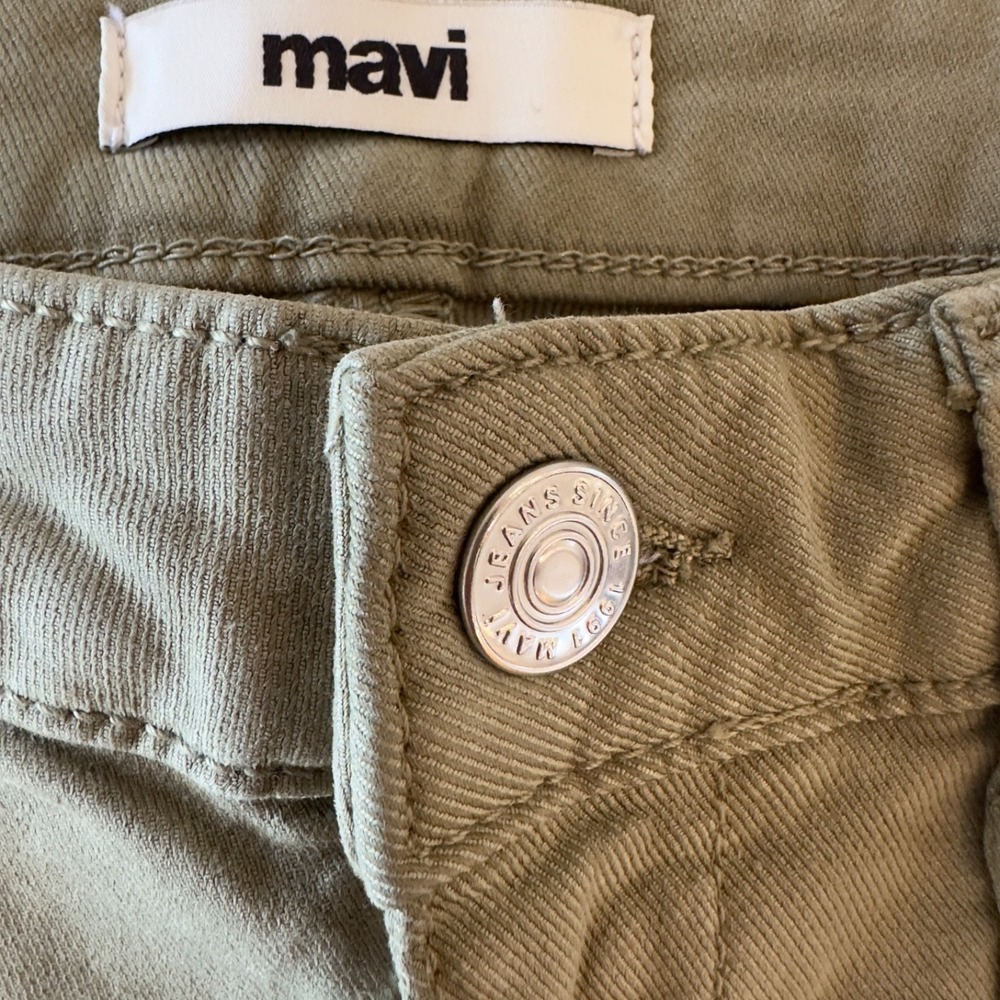 Mavi IVY Mid Rise Slim Cargo Jeans Pants Jogger-Khaki Green-Women Sz 25/28-Small - Picture 9 of 16